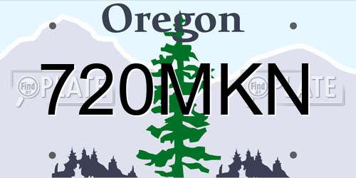 720MKN Oregon License Plate
