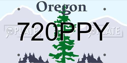 720PPY Oregon License Plate