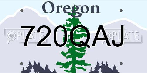 720QAJ Oregon License Plate
