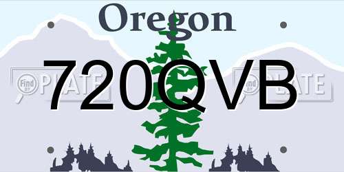 720QVB Oregon License Plate