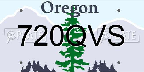 720QVS Oregon License Plate