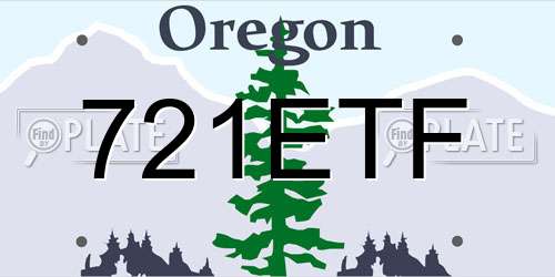 721ETF Oregon License Plate