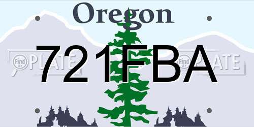 721FBA Oregon License Plate