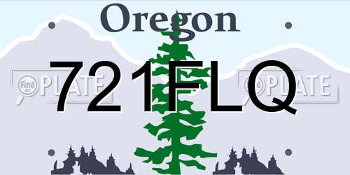 721FLQ Oregon License Plate