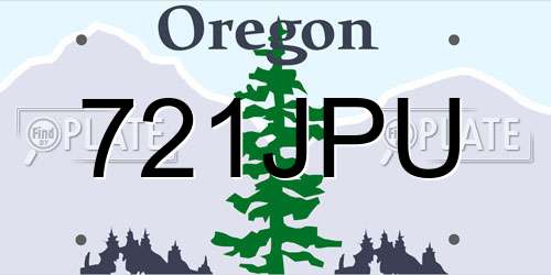 721JPU Oregon License Plate