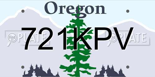 721KPV Oregon License Plate