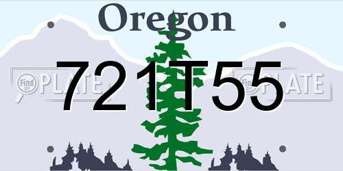 721T55 Oregon License Plate