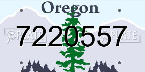 7220557 Oregon License Plate