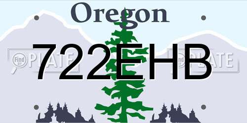 722EHB Oregon License Plate