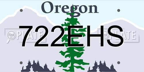 722EHS Oregon License Plate
