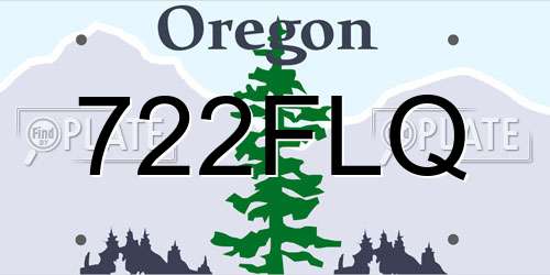 722FLQ Oregon License Plate