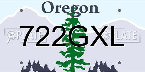722GXL Oregon License Plate