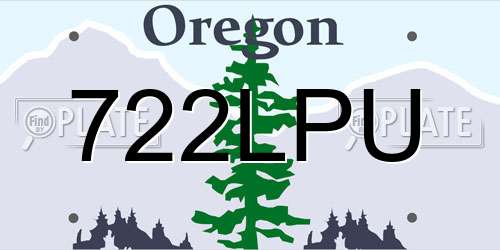 722LPU Oregon License Plate