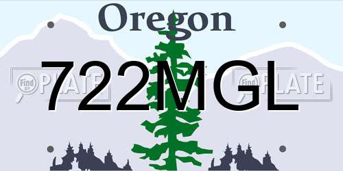 722MGL Oregon License Plate
