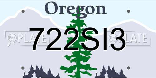 722SI3 Oregon License Plate