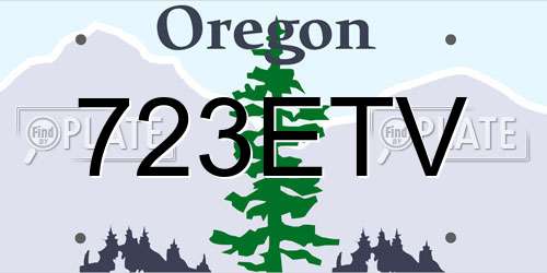 723ETV Oregon License Plate