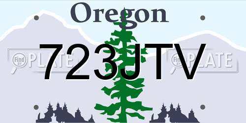 723JTV Oregon License Plate