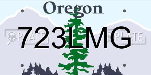 723LMG Oregon License Plate