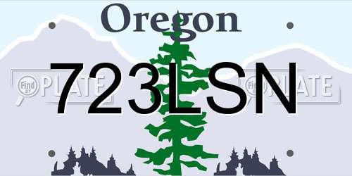 723LSN Oregon License Plate