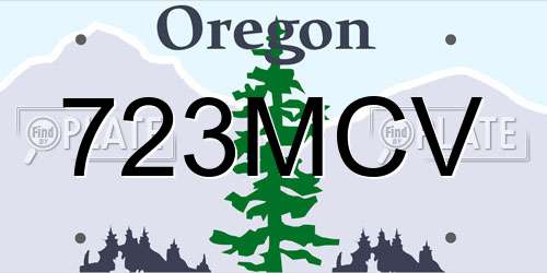 723MCV Oregon License Plate