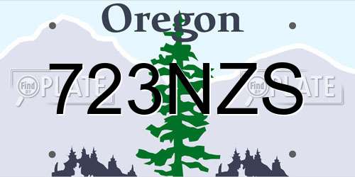 723NZS Oregon License Plate