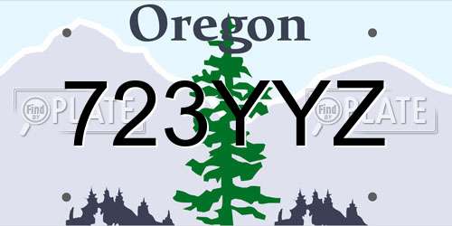 723YYZ Oregon License Plate