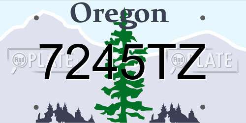 7245TZ Oregon License Plate