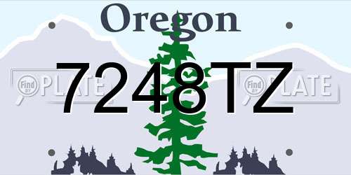 7248TZ Oregon License Plate