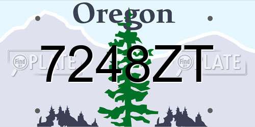 7248ZT Oregon License Plate