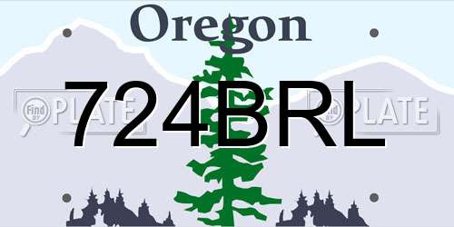 724BRL Oregon License Plate