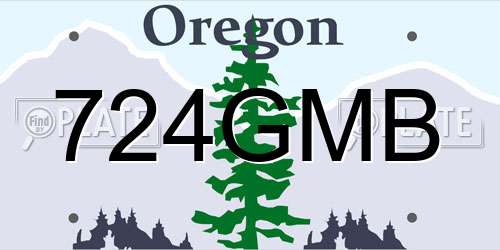 724GMB Oregon License Plate