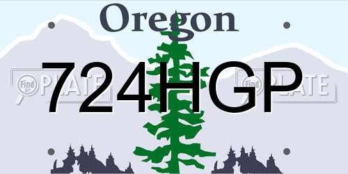 724HGP Oregon License Plate