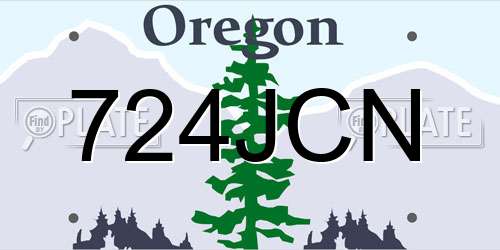 724JCN Oregon License Plate