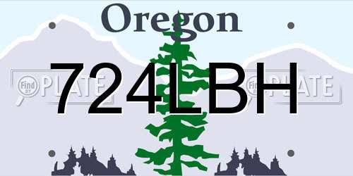 724LBH Oregon License Plate
