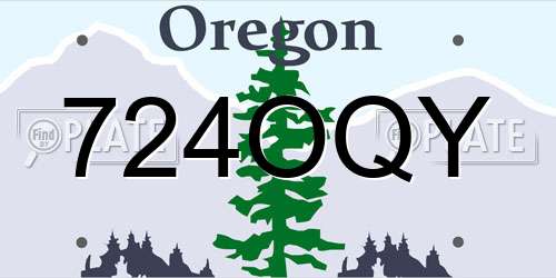 724OQY Oregon License Plate