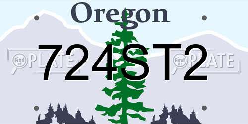 724ST2 Oregon License Plate