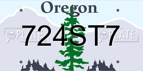 724ST7 Oregon License Plate