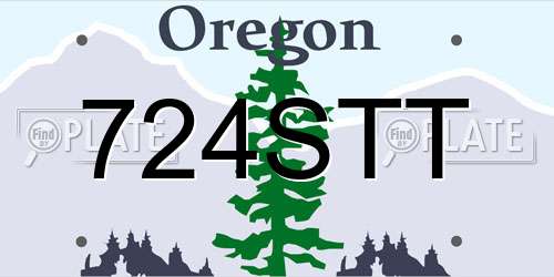 724STT Oregon License Plate