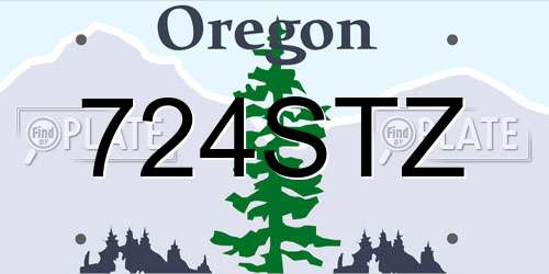 724STZ Oregon License Plate