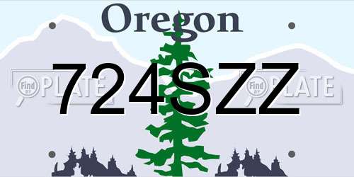 724SZZ Oregon License Plate