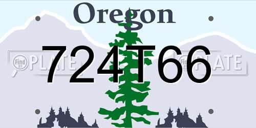 724T66 Oregon License Plate