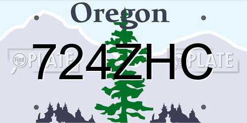 724ZHC Oregon License Plate