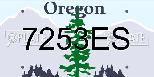 7253ES Oregon License Plate