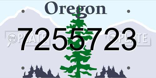 7255723 Oregon License Plate