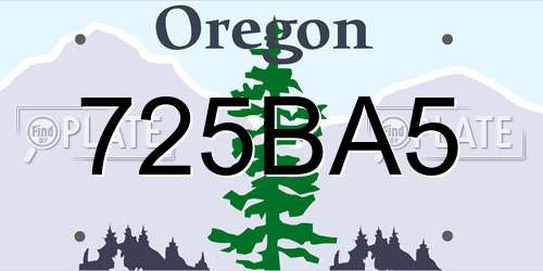 725BA5 Oregon License Plate