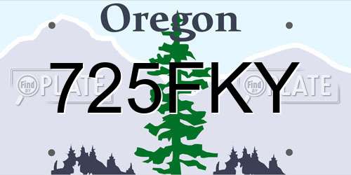 725FKY Oregon License Plate