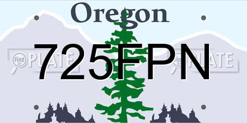 725FPN Oregon License Plate