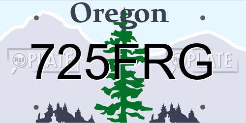 725FRG Oregon License Plate