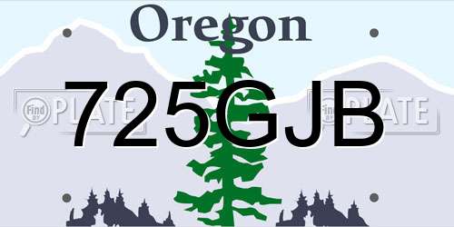 725GJB Oregon License Plate