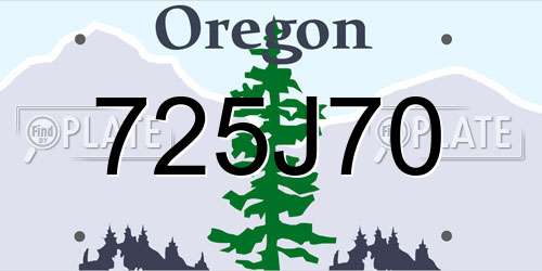 725J70 Oregon License Plate